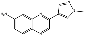 6-Quinoxalinamine, 3-(1-methyl-1H-pyrazol-4-yl)- Structure