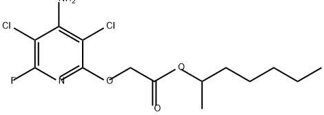 Acetic acid, 2-[(4-amino-3,5-dichloro-6-fluoro-2-pyridinyl)oxy]-, 1-methylhexyl ester 구조식 이미지