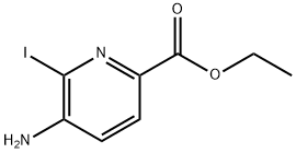 ETHYL 5-AMINO-6-IODOPYRIDINE-2-CARBOXYLATE 구조식 이미지