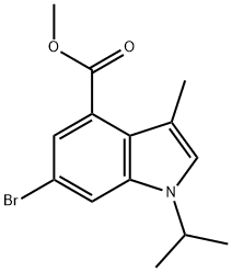 methyl 6-bromo-3-methyl-1-(1-methylethyl)-1H-indole-4-carboxylate Structure