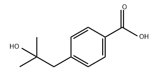 Benzoic acid, 4-(2-hydroxy-2-methylpropyl)- Structure