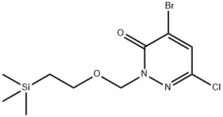 3(2H)-Pyridazinone, 4-bromo-6-chloro-2-[[2-(trimethylsilyl)ethoxy]methyl]- Structure