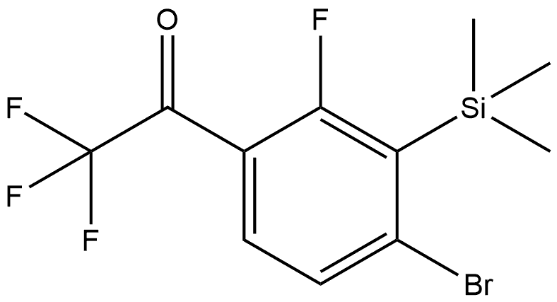 1-(4-Bromo-2-fluoro-3-(trimethylsilyl)phenyl)-2,2,2-trifluoroethanone Structure