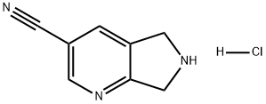 5H-Pyrrolo[3,4-b]pyridine-3-carbonitrile, 6,7-dihydro-, hydrochloride (1:1) 구조식 이미지