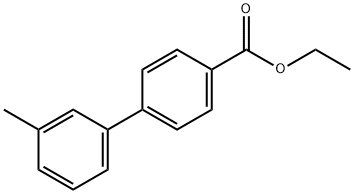 [1,1'-Biphenyl]-4-carboxylic acid, 3'-methyl-, ethyl ester Structure