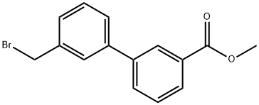 [1,1'-Biphenyl]-3-carboxylic acid, 3'-(bromomethyl)-, methyl ester Structure