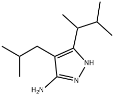 1H-Pyrazol-3-amine, 5-(1,2-dimethylpropyl)-4-(2-methylpropyl)- Structure