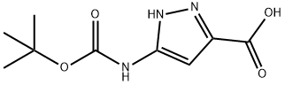 5-[[(1,1-Dimethylethoxy)carbonyl]amino]-1H-pyrazole-3-carboxylic acid Structure