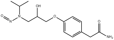 Benzeneacetamide, 4-[2-hydroxy-3-[(1-methylethyl)nitrosoamino]propoxy]- 구조식 이미지