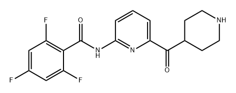 Benzamide, 2,4,6-trifluoro-N-[6-(4-piperidinylcarbonyl)-2-pyridinyl]- 구조식 이미지