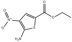 2-Thiophenecarboxylic acid, 5-amino-4-nitro-, ethyl ester Structure