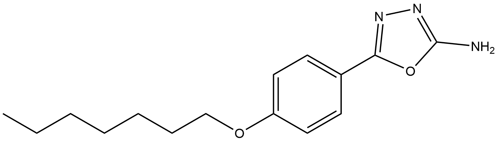 5-[4-(Heptyloxy)phenyl]-1,3,4-oxadiazol-2-amine Structure