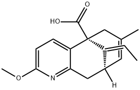 5,9-Methanocycloocta[b]pyridine-5(6H)-carboxylic acid, 11-ethylidene-9,10-dihydro-2-methoxy-7-methyl-, (5R,9R,11E)- Structure