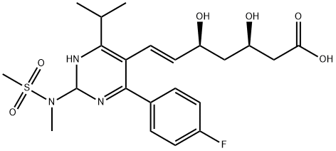 6-Heptenoic acid, 7-[4-(4-fluorophenyl)-1,2-dihydro-6-(1-methylethyl)-2-[methyl(methylsulfonyl)amino]-5-pyrimidinyl]-3,5-dihydroxy-, (3R,5S,6E)- Structure