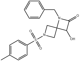 1,6-Diazaspiro[3.3]heptan-2-one, 3-hydroxy-6-[(4-methylphenyl)sulfonyl]-1-(phenylmethyl)- Structure