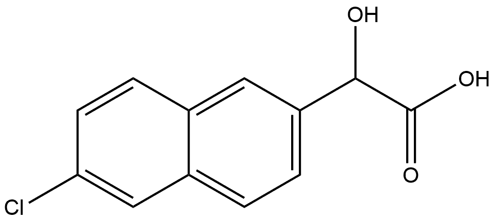 6-Chloro-α-hydroxy-2-naphthaleneacetic acid Structure