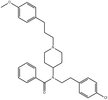 Benzamide, N-[2-(4-chlorophenyl)ethyl]-N-[1-[3-(4-methoxyphenyl)propyl]-4-piperidinyl]- Structure