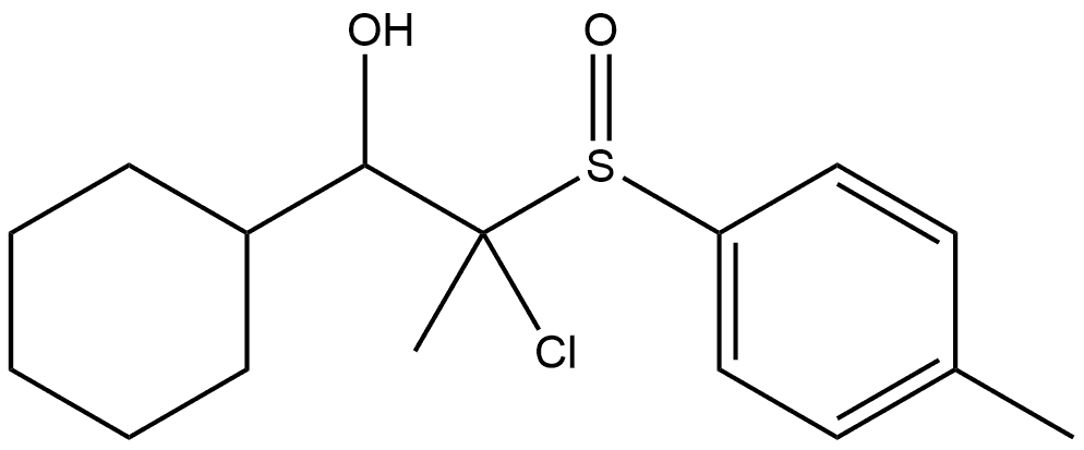 Cyclohexanemethanol, α-[1-chloro-1-[(4-methylphenyl)sulfinyl]ethyl]- Structure