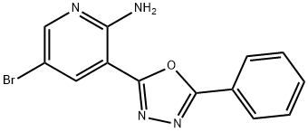 2-Pyridinamine, 5-bromo-3-(5-phenyl-1,3,4-oxadiazol-2-yl)- 구조식 이미지