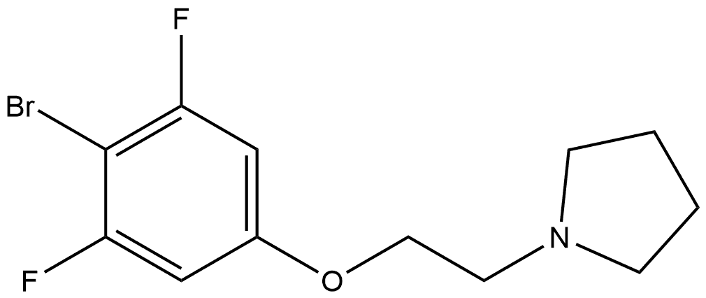 1-[2-(4-Bromo-3,5-difluorophenoxy)ethyl]pyrrolidine Structure