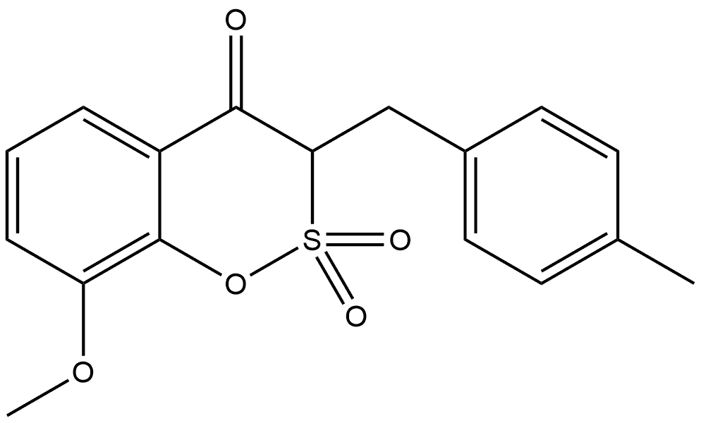 8-methoxy-3-(4-methylbenzyl)benzo[e][1,2]oxathiin-4(3h)-one-2,2-dioxide Structure