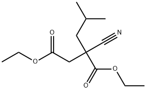 Butanedioic acid, 2-cyano-2-(2-methylpropyl)-, 1,4-diethyl ester 구조식 이미지