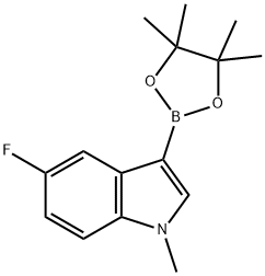 1H-Indole, 5-fluoro-1-methyl-3-(4,4,5,5-tetramethyl-1,3,2-dioxaborolan-2-yl)- Structure