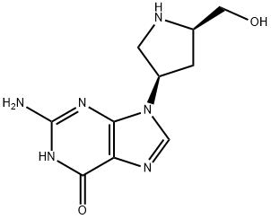 2-Amino-9-((3R,5R)-5-(hydroxymethyl)pyrrolidin-3-yl)-1H-purin-6(9H)-one Structure