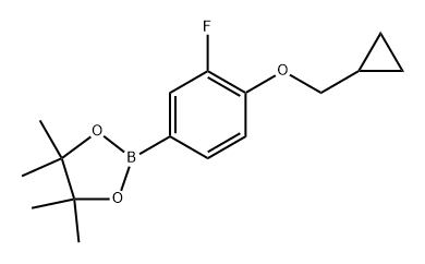 2-(4-(Cyclopropylmethoxy)-3-fluorophenyl)-4,4,5,5-tetramethyl-1,3,2-dioxaborolane 구조식 이미지