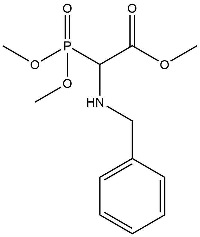methyl 2-(benzylamino)-2-(dimethoxyphosphoryl)acetate Structure