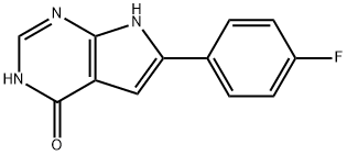 4H-Pyrrolo[2,3-d]pyrimidin-4-one, 6-(4-fluorophenyl)-3,7-dihydro- 구조식 이미지