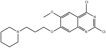 Quinazoline, 2,4-dichloro-6-methoxy-7-[3-(1-piperidinyl)propoxy]- Structure