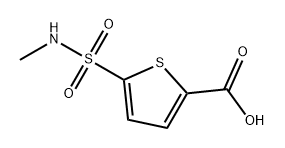 2-Thiophenecarboxylic acid, 5-[(methylamino)sulfonyl]- Structure