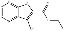 Thieno[2,3-b]pyrazine-6-carboxylic acid, 7-bromo-, ethyl ester Structure