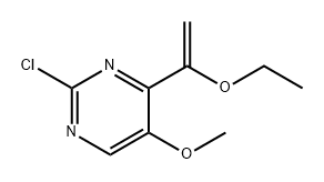 Pyrimidine, 2-chloro-4-(1-ethoxyethenyl)-5-methoxy- Structure