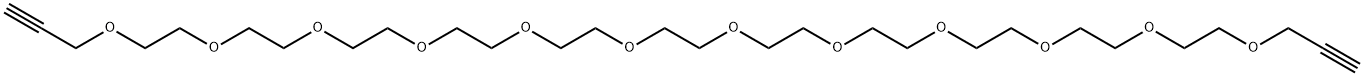 Bis-propargyl-PEG11 Structure