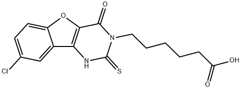 6-(8-Chloro-4-oxo-2-thioxo-1,4-dihydro[1]benzofuro[3,2-d]pyrimidin-3(2H)-yl)hexanoic acid Structure