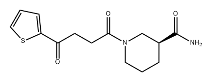 3-Piperidinecarboxamide, 1-[1,4-dioxo-4-(2-thienyl)butyl]-, (3S)- Structure