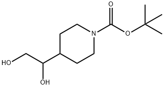 tert-butyl 4-(1,2-dihydroxyethyl)piperidine-1-carboxylate 구조식 이미지
