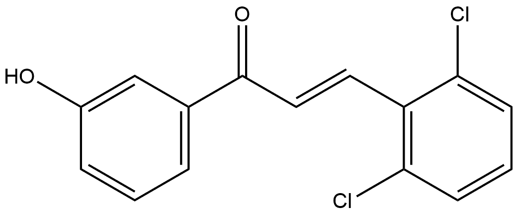 (2E)-3-(2,6-Dichlorophenyl)-1-(3-hydroxyphenyl)-2-propen-1-one Structure