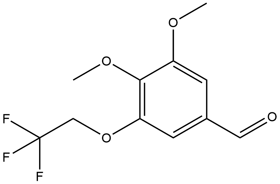 3,4-Dimethoxy-5-(2,2,2-trifluoroethoxy)benzaldehyde Structure