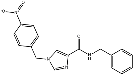 N-Benzyl-1-(4-nitrobenzyl)-1h-imidazole-4-carboxamide Structure