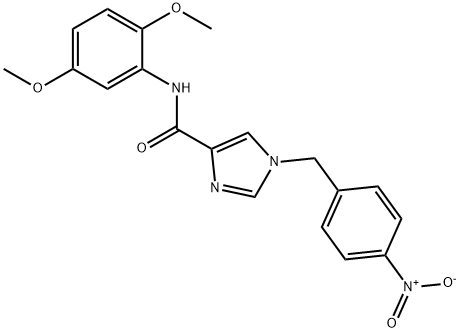 N-(2,5-Dimethoxyphenyl)-1-(4-nitrobenzyl)-1h-imidazole-4-carboxamide Structure