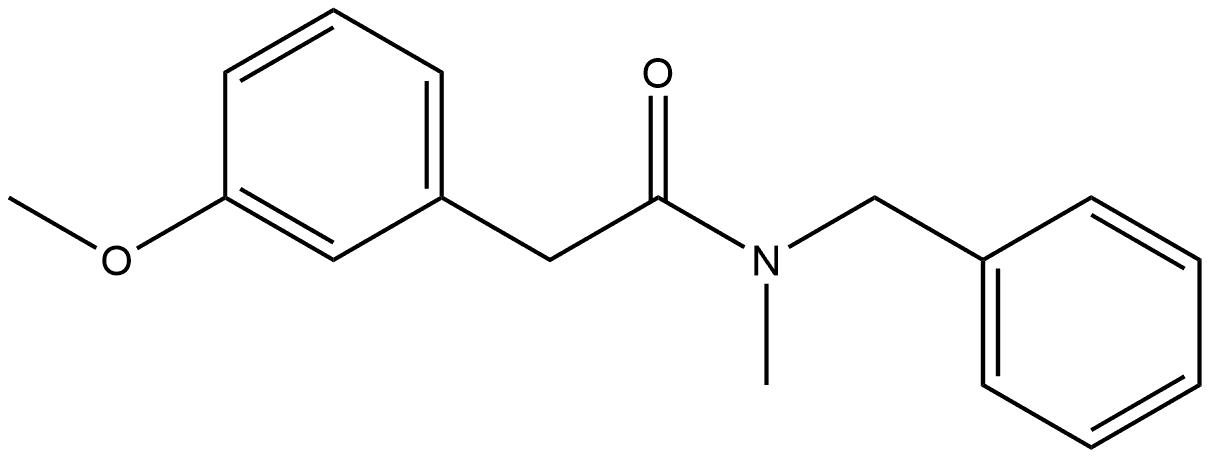 3-Methoxy-N-methyl-N-(phenylmethyl)benzeneacetamide Structure