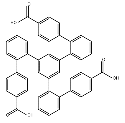 [1,1':2',1'':3'',1''':2''',1''''-Quinquephenyl]-4,4''''-dicarboxylic acid, 5''-(4'-carboxy[1,1'-biphenyl]-2-yl)- 구조식 이미지