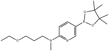 2-Pyridinamine, N-(3-ethoxypropyl)-N-methyl-5-(4,4,5,5-tetramethyl-1,3,2-dioxaborolan-2-yl)- Structure