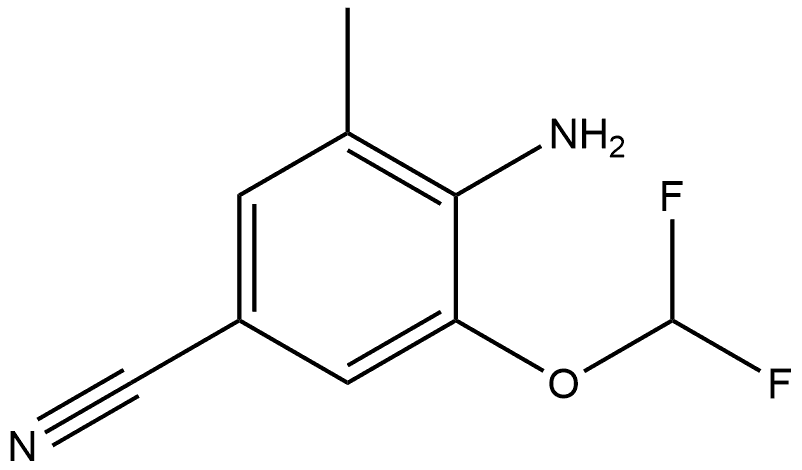 4-amino-3-(difluoromethoxy)-5-methylbenzonitrile 구조식 이미지