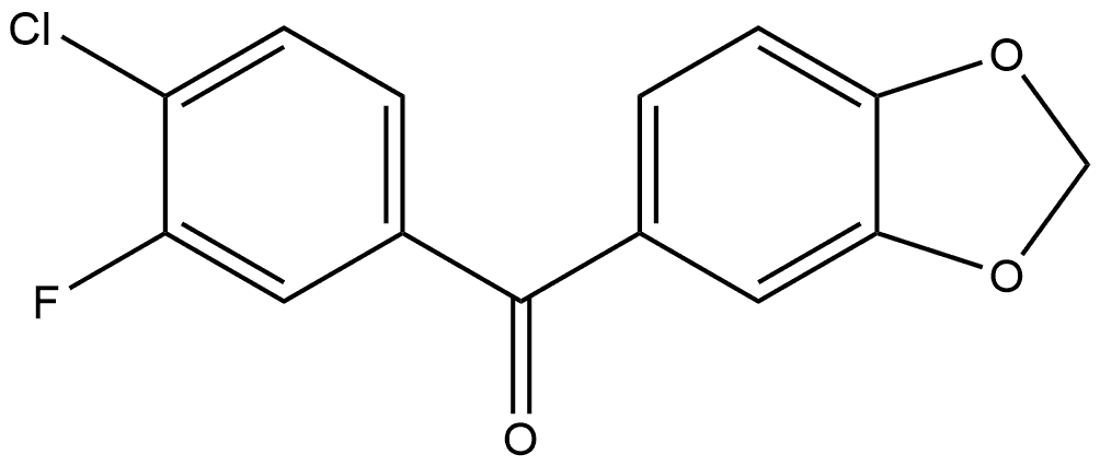 1,3-Benzodioxol-5-yl(4-chloro-3-fluorophenyl)methanone Structure