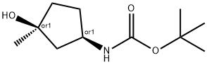 rel-tert-butyl ((1R,3S)-3-hydroxy-3-methylcyclopentyl)carbamate 구조식 이미지