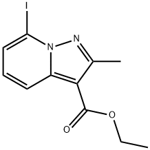 Pyrazolo[1,5-a]pyridine-3-carboxylic acid, 7-iodo-2-methyl-, ethyl ester Structure